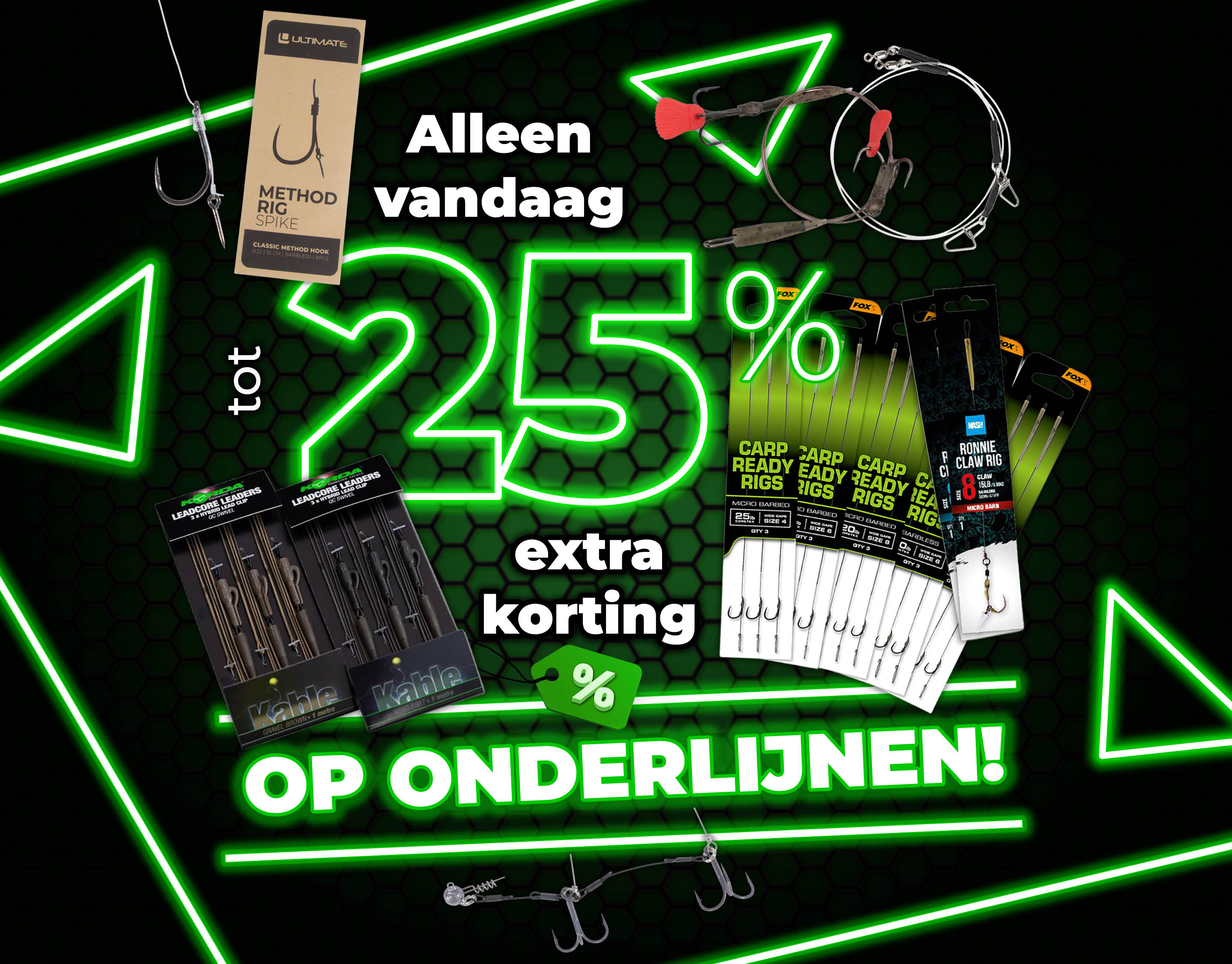 Subbanner: Tot 25% Onderlijnen (Groen)