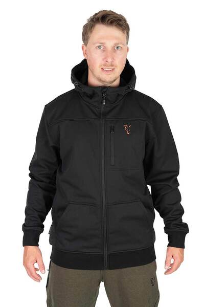 Fox Collection Soft Shell Jacke Schwarz/Orange