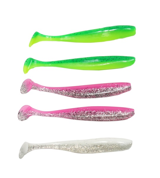 Ultimate EZ-Shad & Jighead Kit Loodvrij 10cm (7 + 10g) (8pcs) - Bright