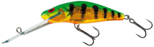 Zestaw Okoniowy z woblerami Salmo Hornet, Minnow, Bullhead + Pudełko - Salmo Bullhead SDR 4,5cm 3,5g Holographic Fire Tiger (HFT) - Floating