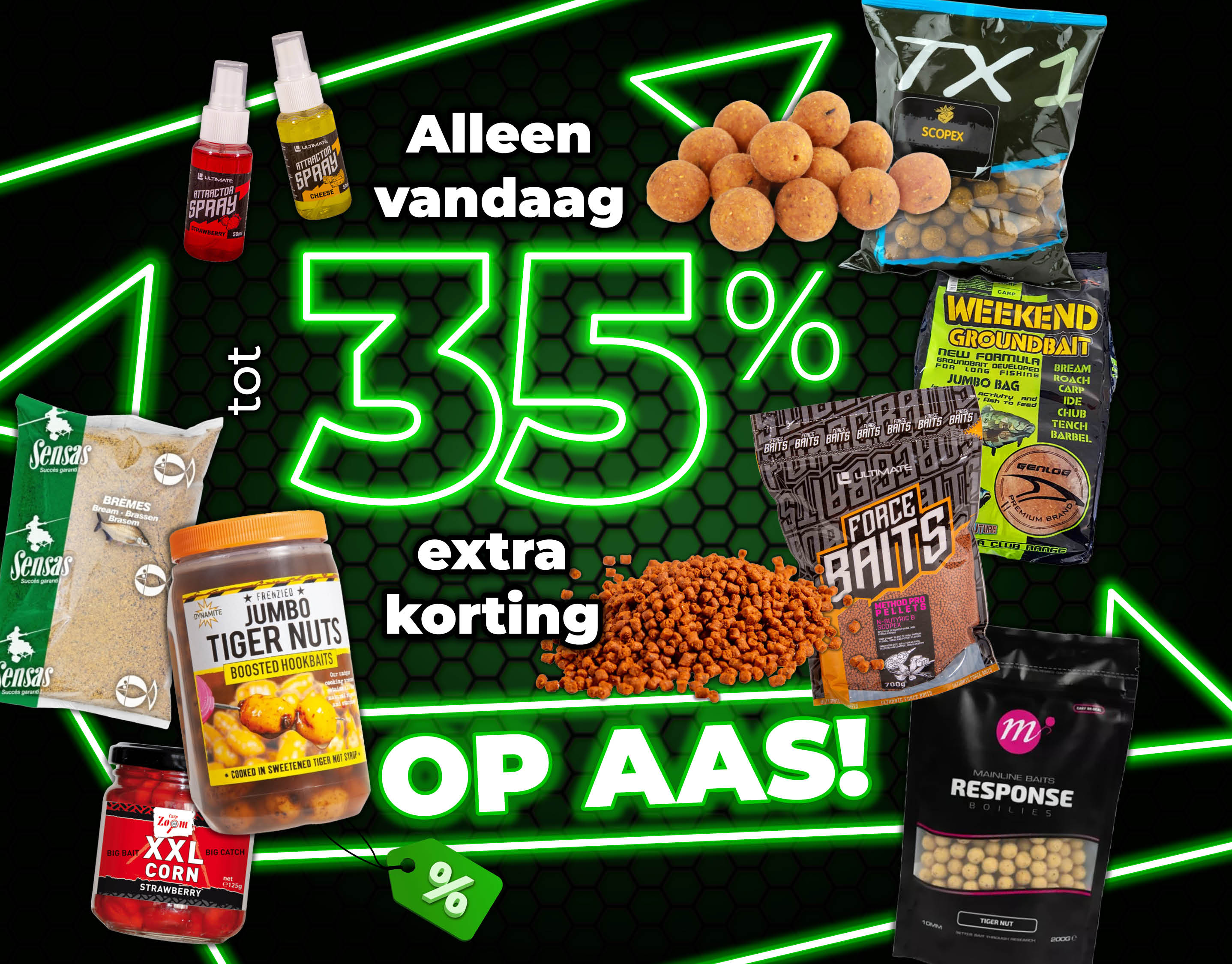 Subbanner: Tot 35% Aas (Groen)