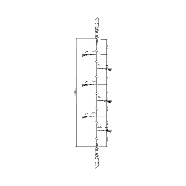 BKK Micro Flash Nfa-02 Gold Sea Rig 150cm