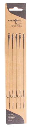 Fish4All Ready Hair Rigs Barbed 25cm (25lb) (5 Pieces)