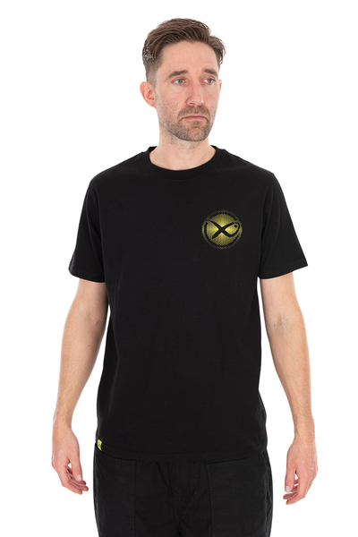 Matrix Large Fade Logo T-Shirt Black/Lime