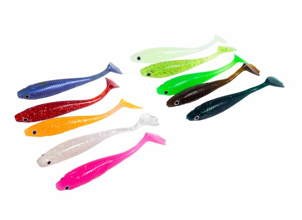 Fish4All Softbait Shad Texas/Carolina Box (50pcs)