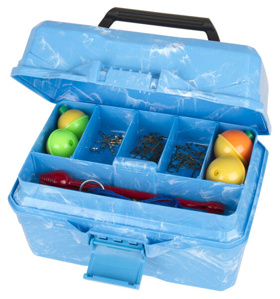 Flambeau Big Mouth Tackle Box Kit - Pearl Blue Swirl