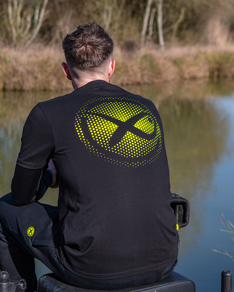 Matrix Large Fade Logo T-Shirt Black/Lime
