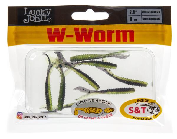 Lucky John W-Worm 6.4cm (8 Stuks) - T79