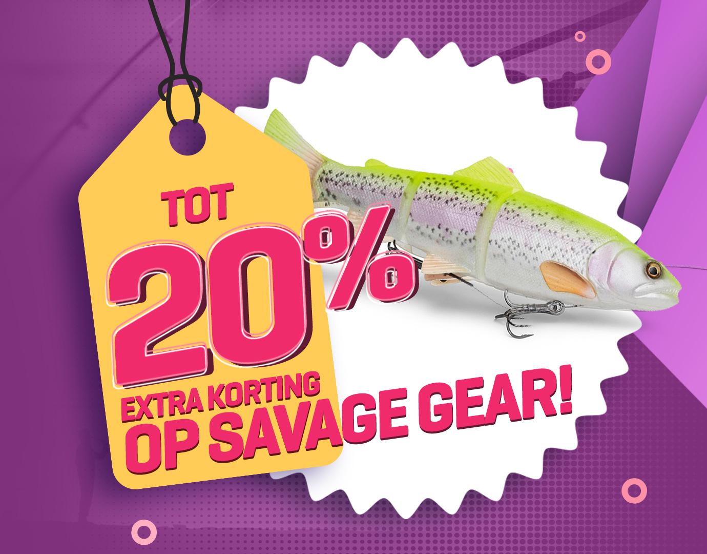 Subbanner: Tot 20% Savage gear (actieperioden 2025)