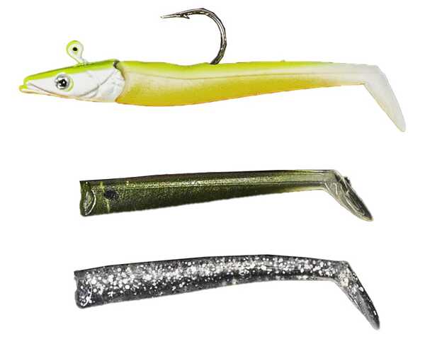 Lion Sports Acis Sandeel Mixed Shad 9.5cm (12g) - Yellow/Green/Silver
