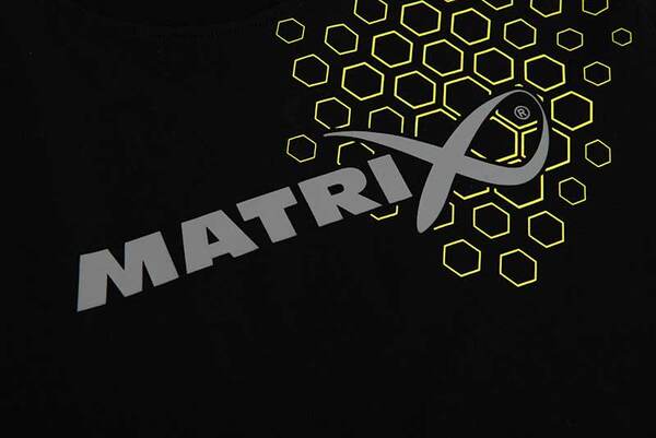 Matrix Hex Print T-Shirt Black
