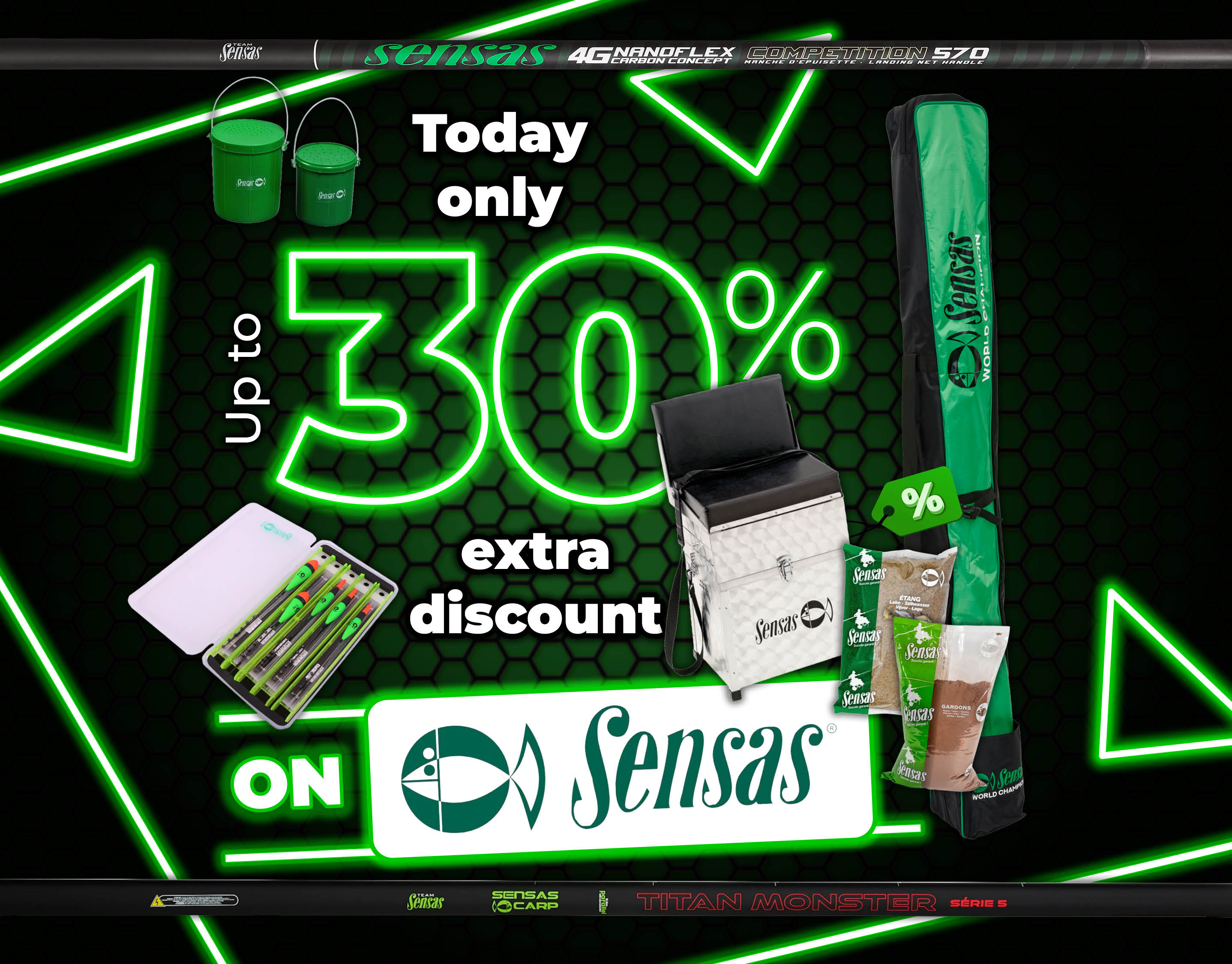 Subbanner: Tot 30% Sensas (Groen)