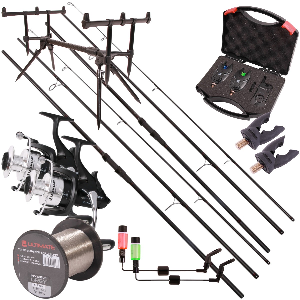 Ultimate Adventure 36” Tele Carp Net – Retino Da Pesca Con Manico Telescopico In Carbonio E Maglia Fine