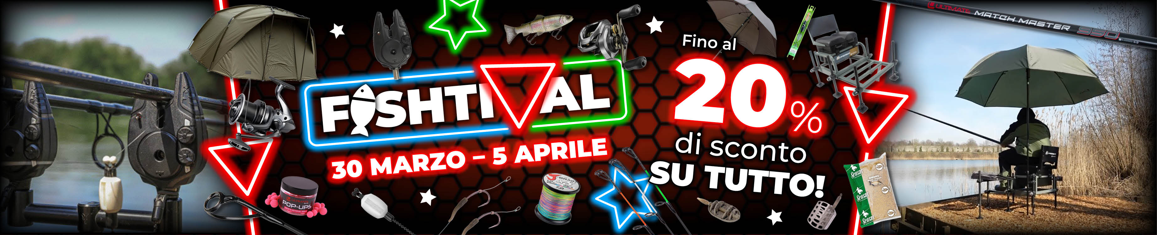 Topbanner: Tot 20% Alle Deals (actieperioden-Fishtival 2026)