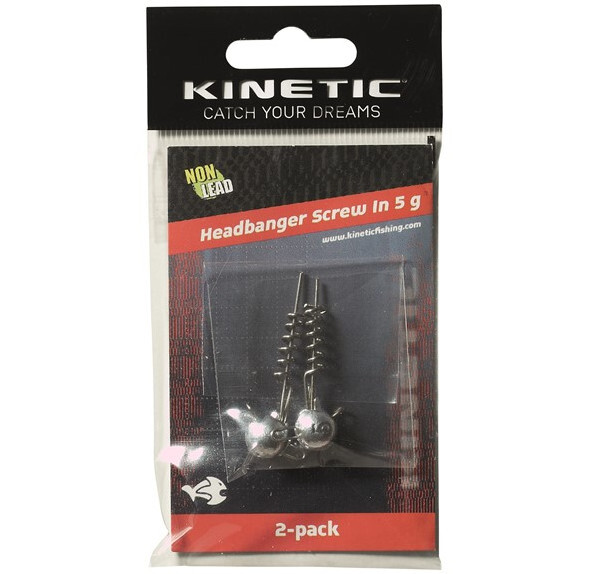 Kinetic Headbanger Screw In Non-Lead Jighead, 2 pcs