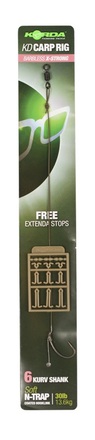 Korda N-Trap KD Rig 'Barbless' Karper Onderlijn (30lb)