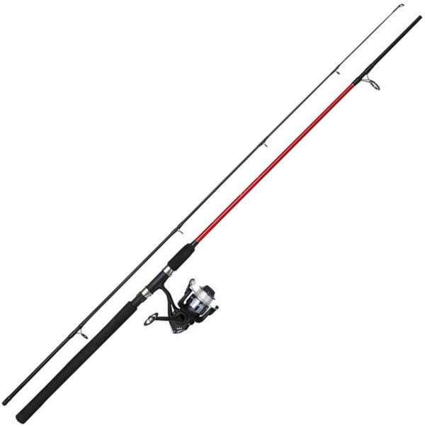 dam fighter pro combo t-spin Quick Metal Spin Reel - Spin Reel - Size 2000 to 6000 - Includes Spare Spool + Lucky Charm, Black , 3000er / 330 FD Spear reels come pre loaded with monofilament line ENSEMBLE CANNE À PÊCHE CARNASSIER