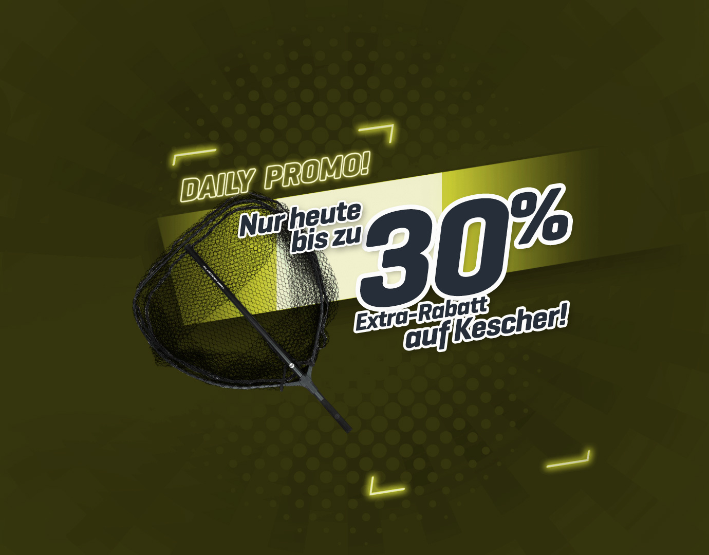 Subbanner: Tot 30% Schepnetten/Landingsnetten