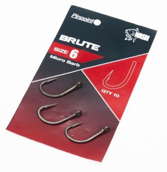 Nash Pinpoint Brute Karperhaak Size 6 (10 Stuks)