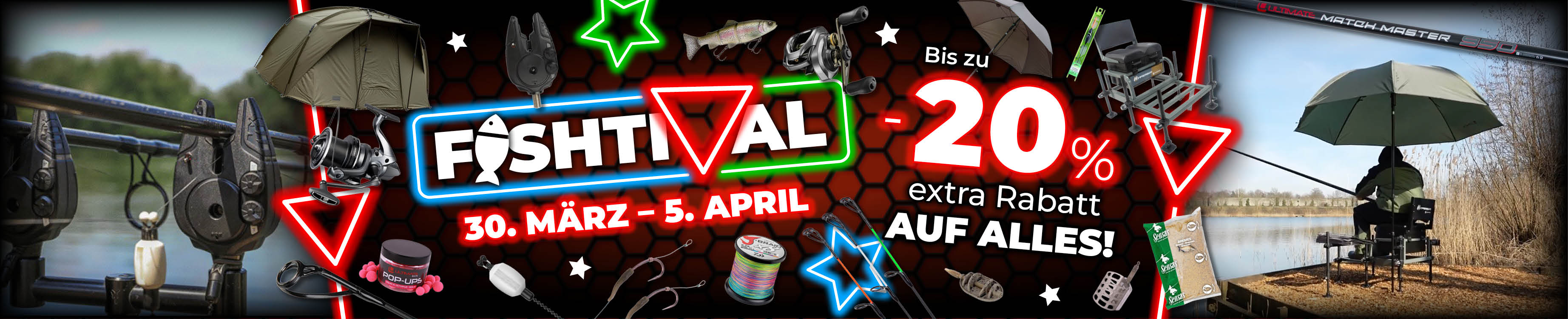 Topbanner: Tot 20% Alle Deals (actieperioden-Fishtival 2026)