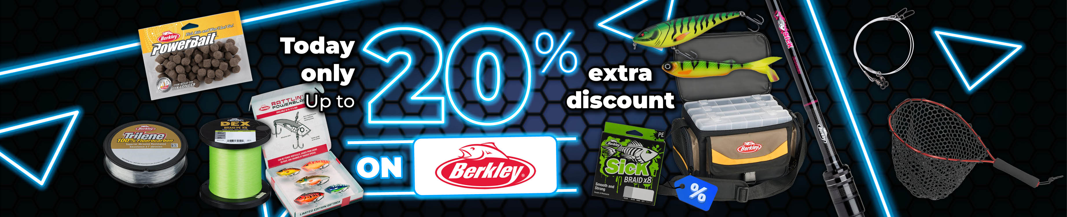 Topbanner: Tot 20% Berkley (Blauw)