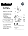 Tempress All-Weather High-Back Bootstoel Black/Charcoal/Gray (47×46×46cm)