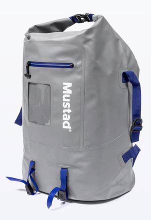 Mustad Daybreak Dry Roll-Up Back Pack Rugtas 40L Gray/Blue
