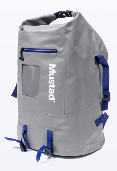Mustad Daybreak Dry Roll-Up Back Pack Rugtas 40L Gray/Blue