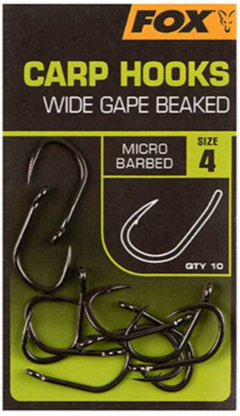 Fox Carp Hooks Wide Gape Beaked