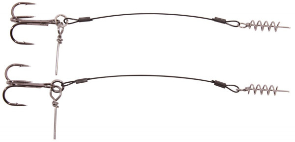 Dragon Screw Stinger with Pin and Single Treble, 2 pieces!