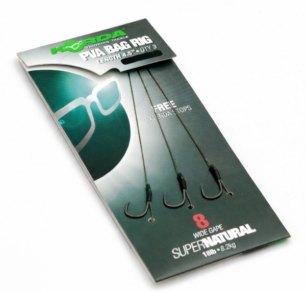Korda Solidz PVA Ready Rig 'Barbless' Carp Rig (18lb) (3 pieces)