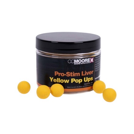 CC Moore Pro-Stim Liver Pop Ups Yellow 12mm (55 Stuks)