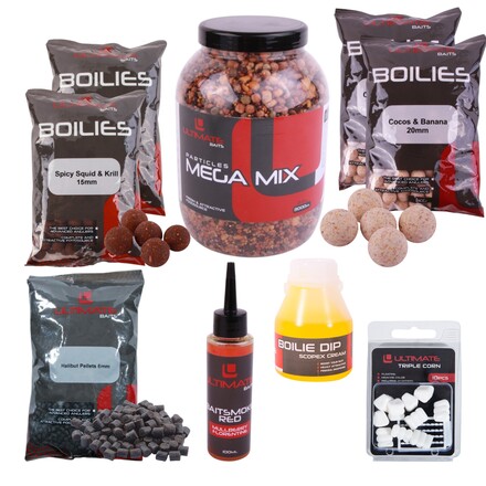 Ultimate Baits Carp Partículas/Boilies Weekend Pack