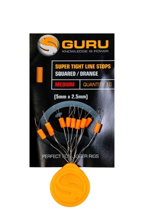 Guru Super Tight Line Stops Squared Orange Lijnstoppers (10 Stuks)