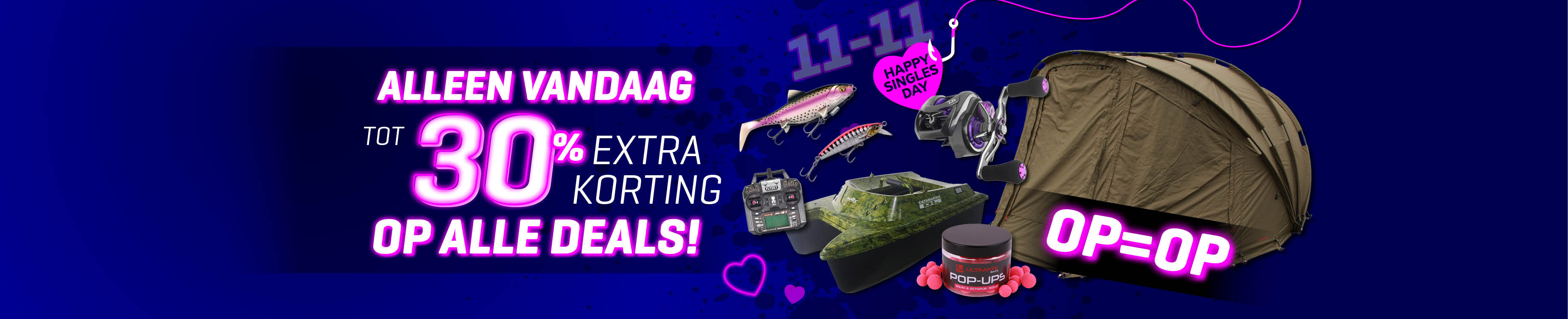 Topbanner: Tot 30% Singles Day 2025