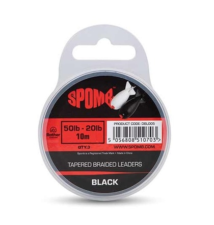 Spomb Tapered Braided Leaders 10m 20-50lb (3 pieces)
