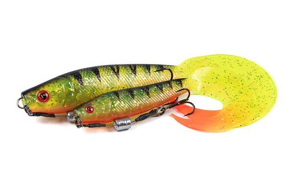 Fox Rage Pro Grub Shad Cargado 12 cm/4.7" (17 g) - UV Perch