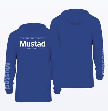 Mustad Blue Brand Long Sleeve UV Spandex Hoodie