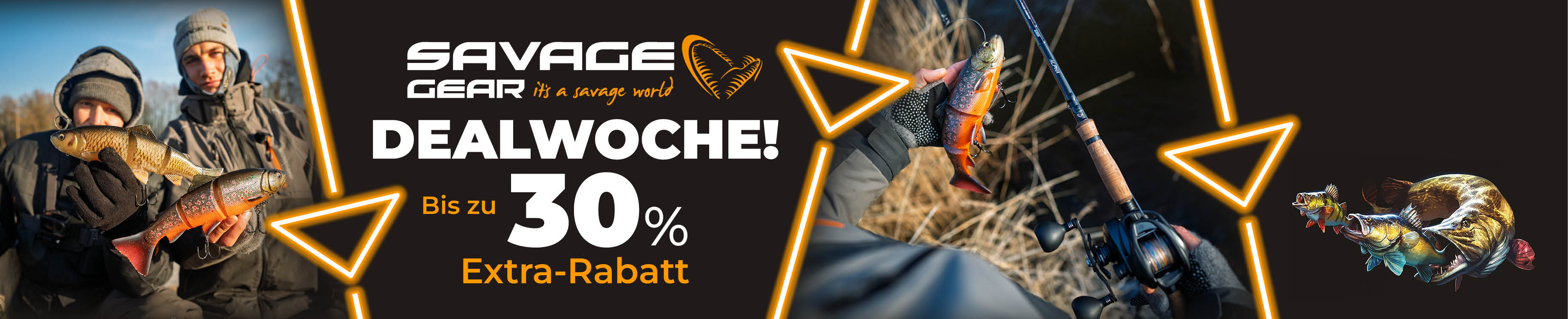 Topbanner: Tot 30% Savage gear (Weekactie)