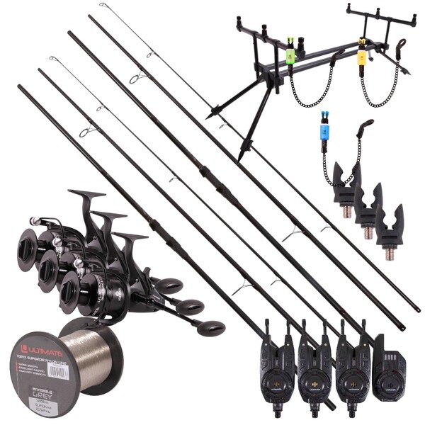 Ultimate Adventure Carp Triple Rod Set