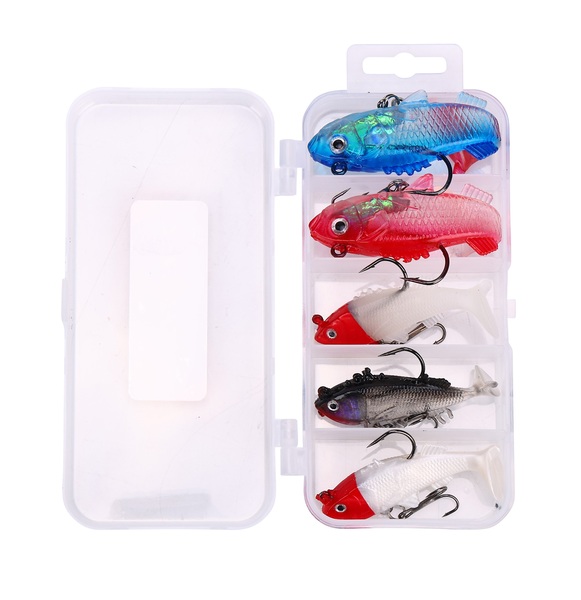 Fish4All Swimbait Box 3 6cm 8g & 8cm 15g (5 Stuks)