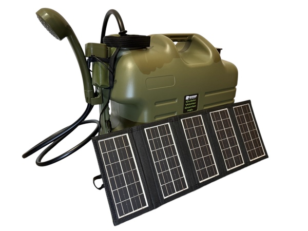 Holdcarp Rechargeable Camping Shower Set + 10W Solar - 25L