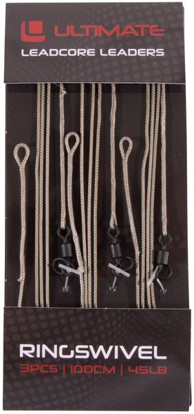 Ultimate Leadcore Líder con Swivel, 3 piezas