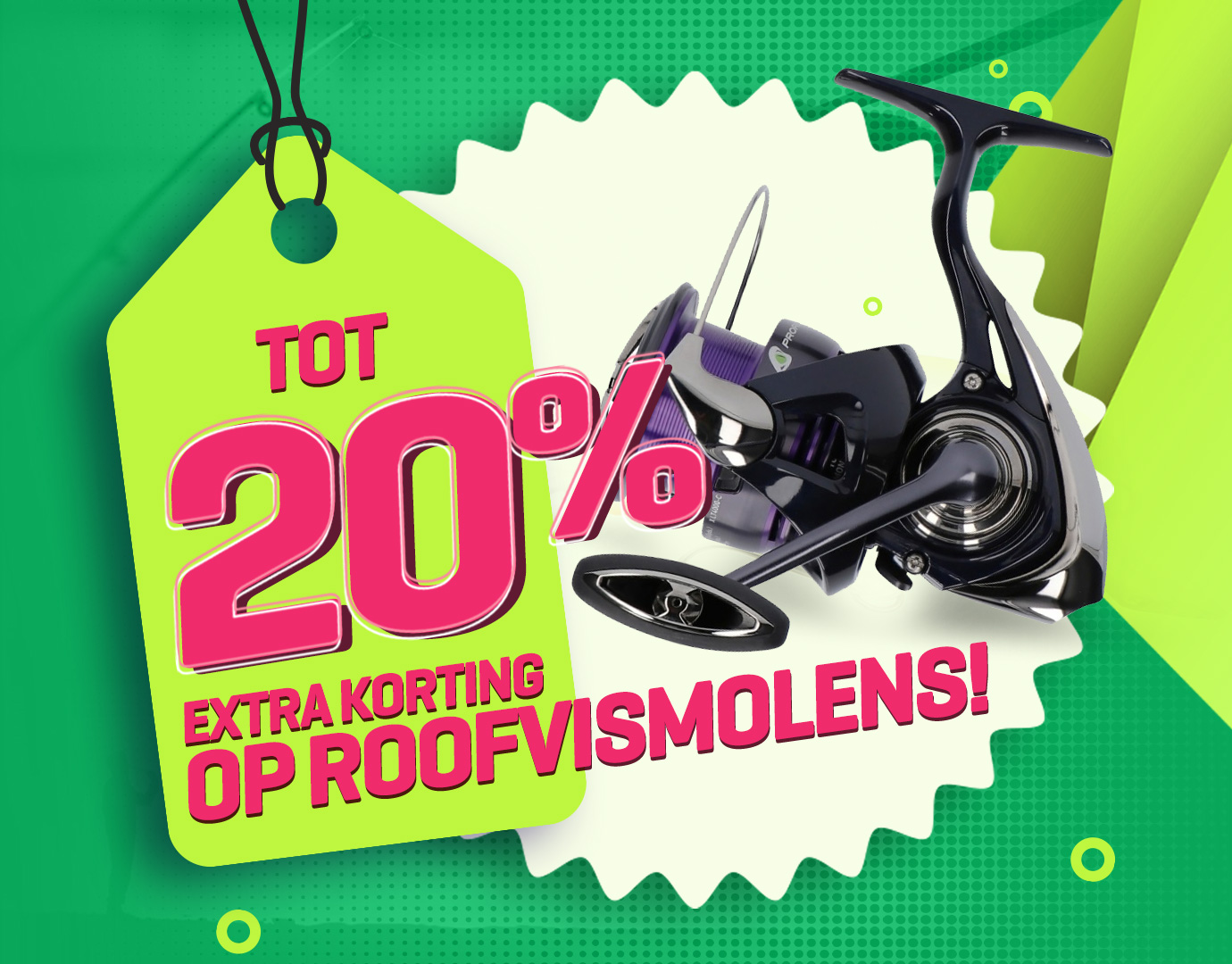Subbanner: Tot 20% Roofvismolens (actieperioden 2025)