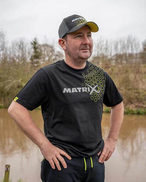 Matrix Hex Print T-Shirt Black