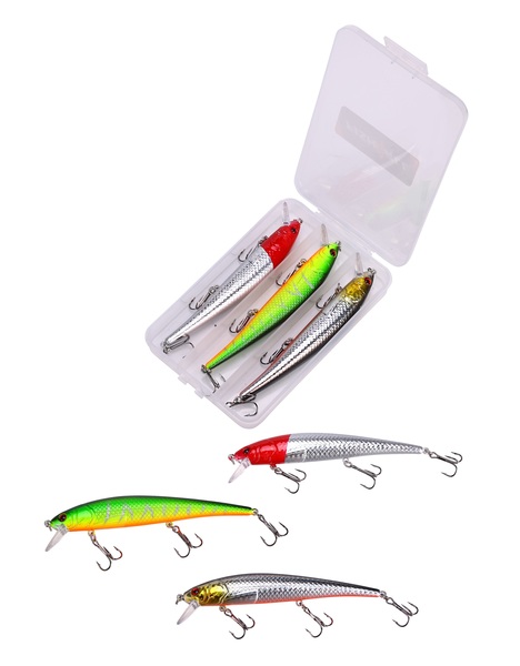 Fish4All Hardlure Kit Wobble 1 Floating Pluggen Set 12cm 17g (3 Stuks)