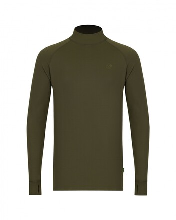 Korda Mock Neck Thermal LS Shirt Dark Olive