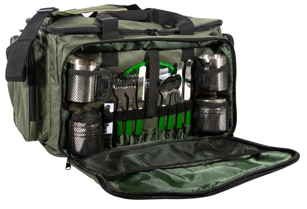 Sac Isotherme Cooler Bag Double Compartiment – Tissu Oxford 1680D, Doublure Aluminium Alimentaire, 2 Poches Filet, Bandoulière, Pour Pique-Nique, Plage, Camping