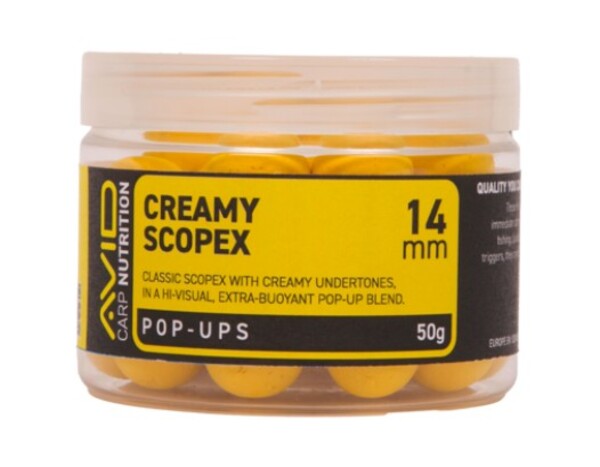 Avid Creamy Scopex Pop-Up Yellow 50 g (14 mm)