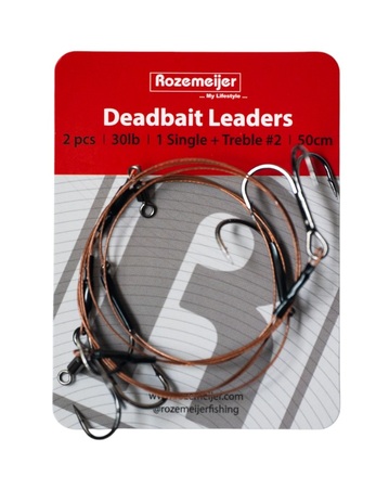 Rozemeijer Deadbait Vorfächer 1x Single + Drilling 50cm 30lb (2 St)